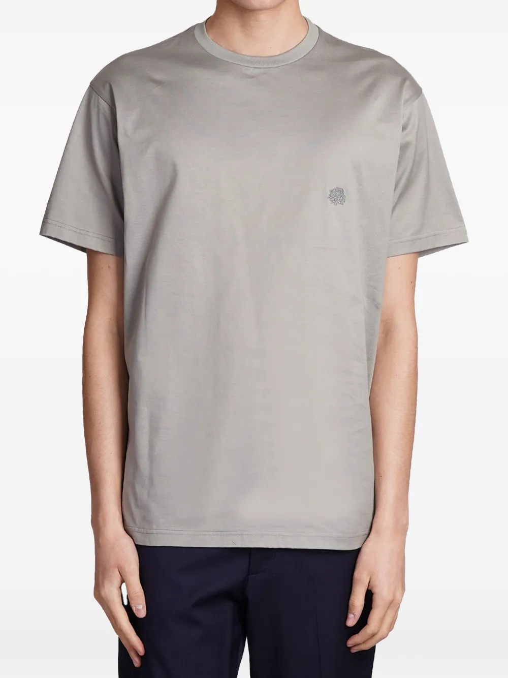 Low Brand embroidered-logo T-shirt Grijs
