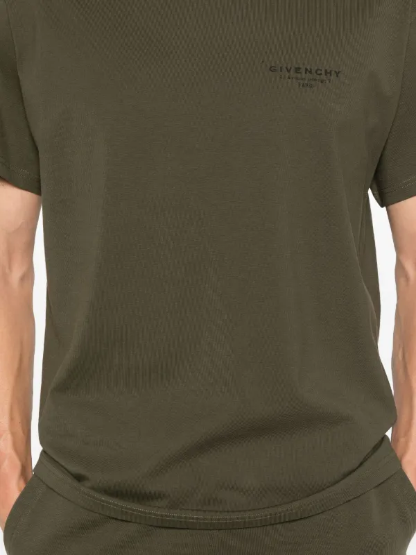 Givenchy logo-print Cotton T-shirt | Green | FARFETCH IN