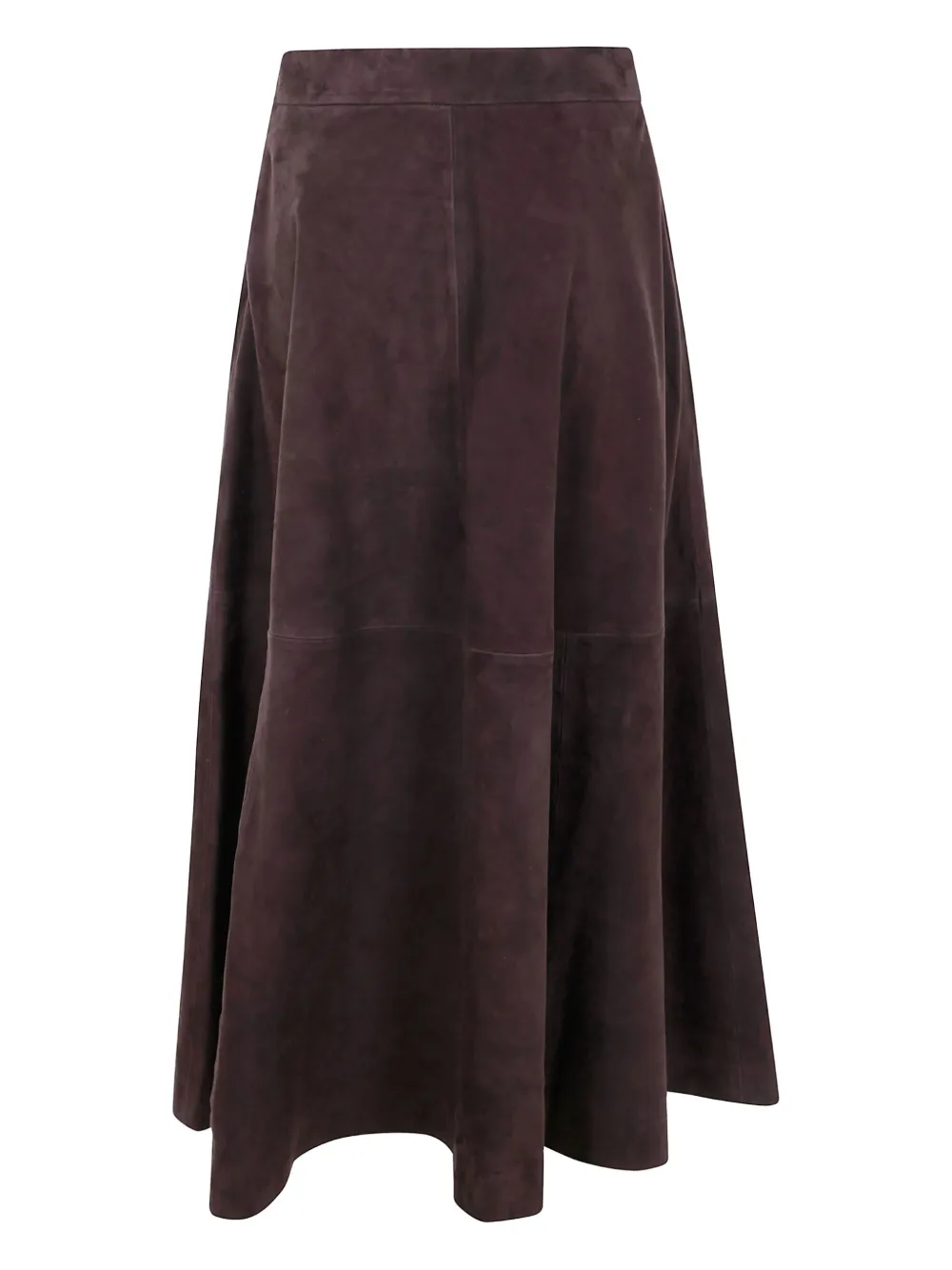 Róhe A-line suede midi skirt - ブラウン Róhe A-line suede midi skirt - ブラウン