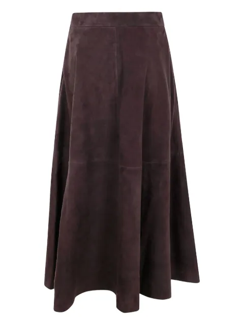 Róhe A-line suede midi skirt
