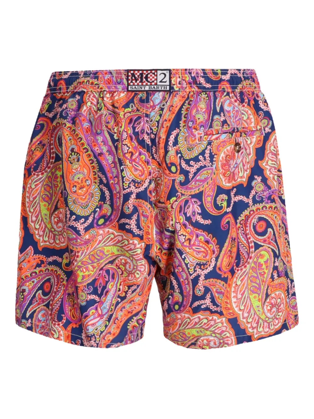 MC2 Saint Barth Zwembroek met paisley-print en trekkoord Oranje