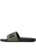 BOSS logo-embossed slides - Black