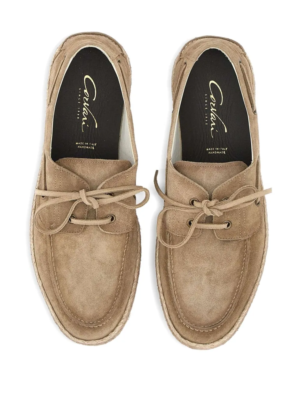 corvari leather boat shoes Neutrals