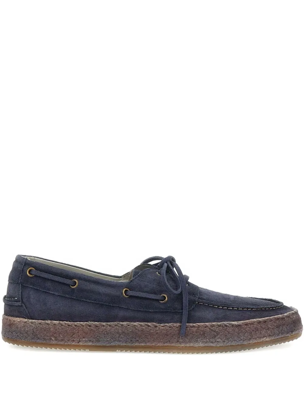 Corvari leather boat shoes Blue