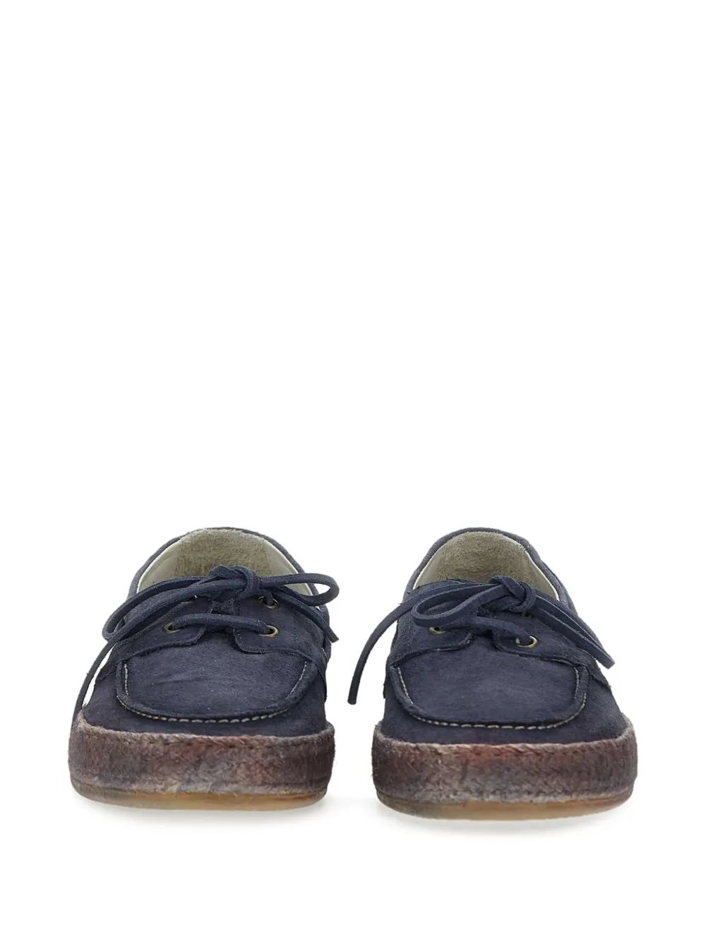 corvari leather boat shoes Blue