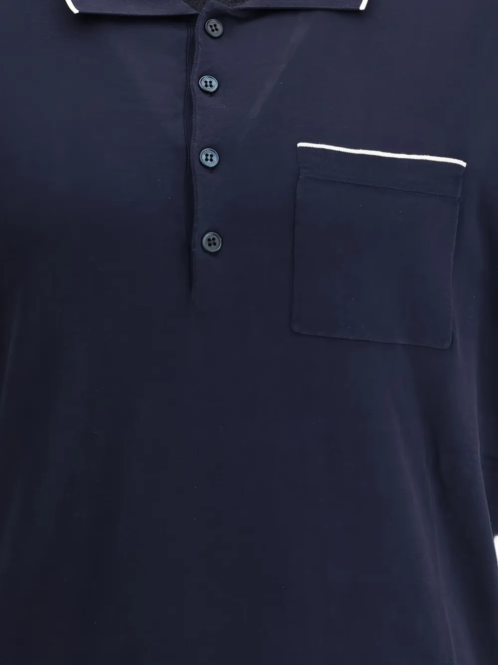 Brunello Cucinelli Poloshirt met logopatch Blauw