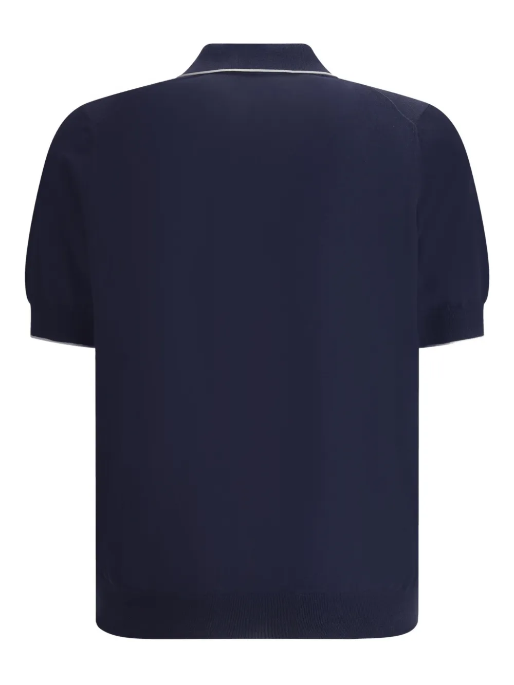 Brunello Cucinelli Poloshirt met logopatch Blauw