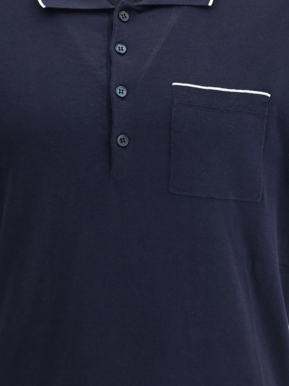 Brunello Cucinelli Poloshirt met logopatch Blauw