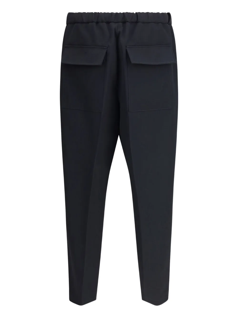 Jil Sander elastic-waist wool trousers - Zwart