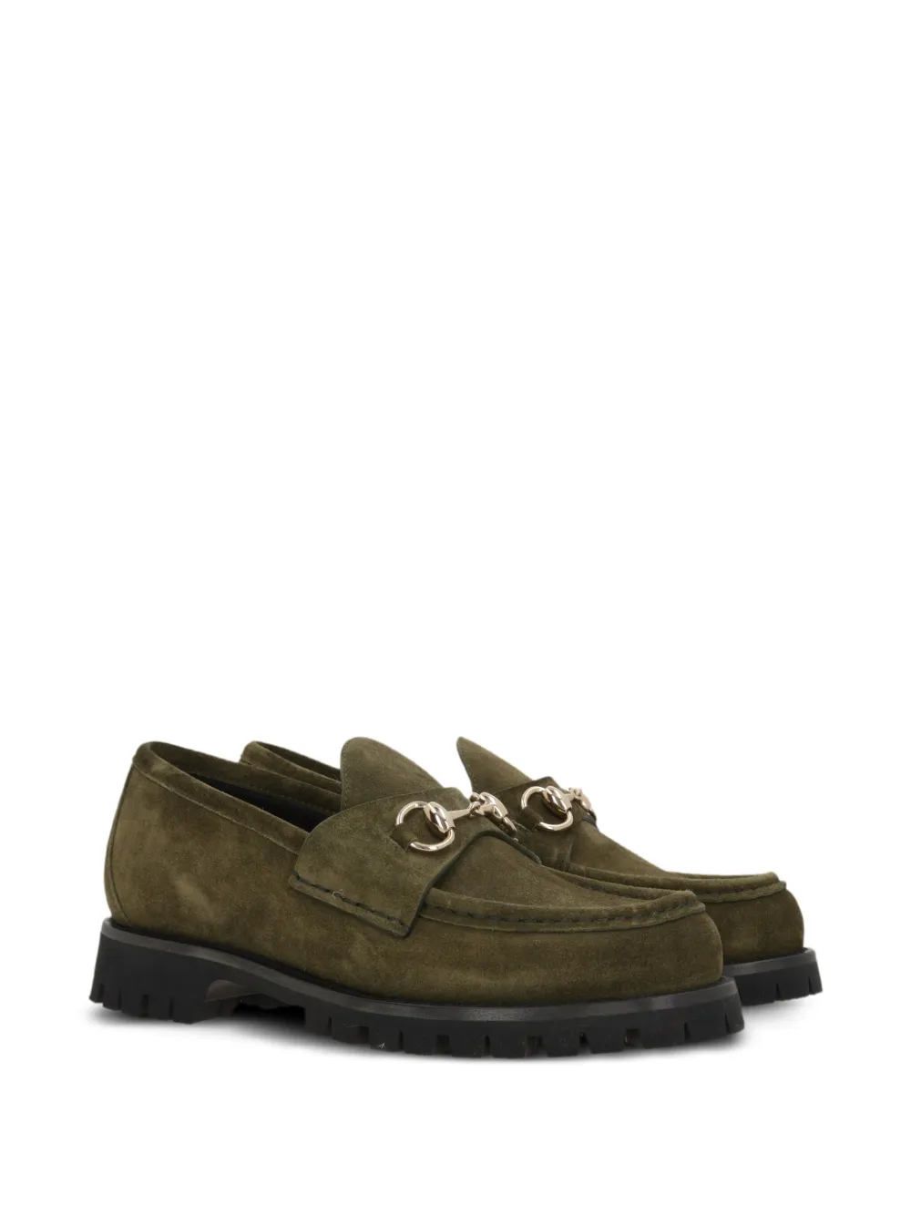 Gucci horsebit platform loafers - Groen