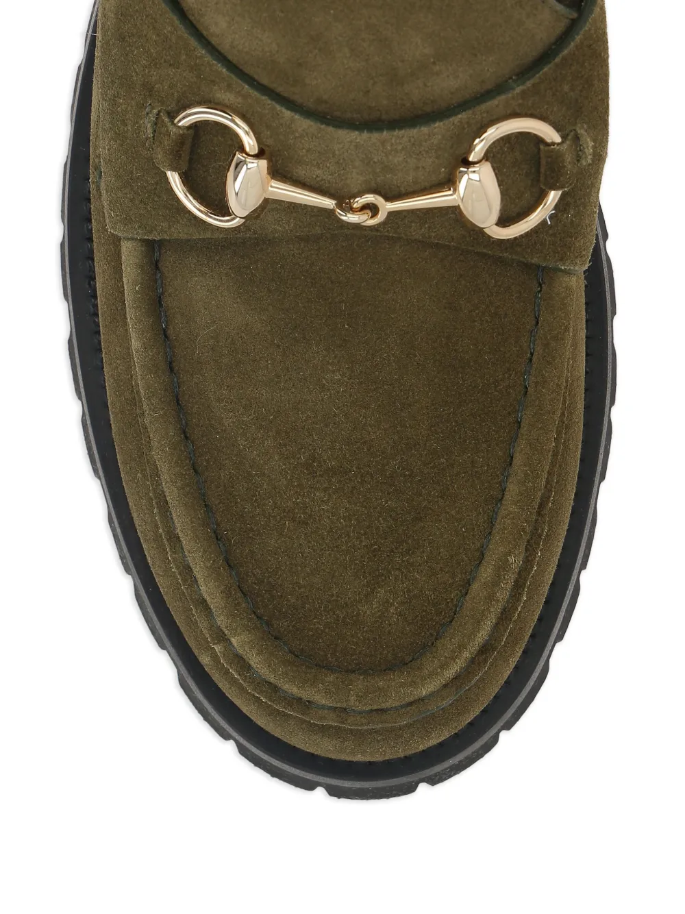 Gucci horsebit platform loafers Green