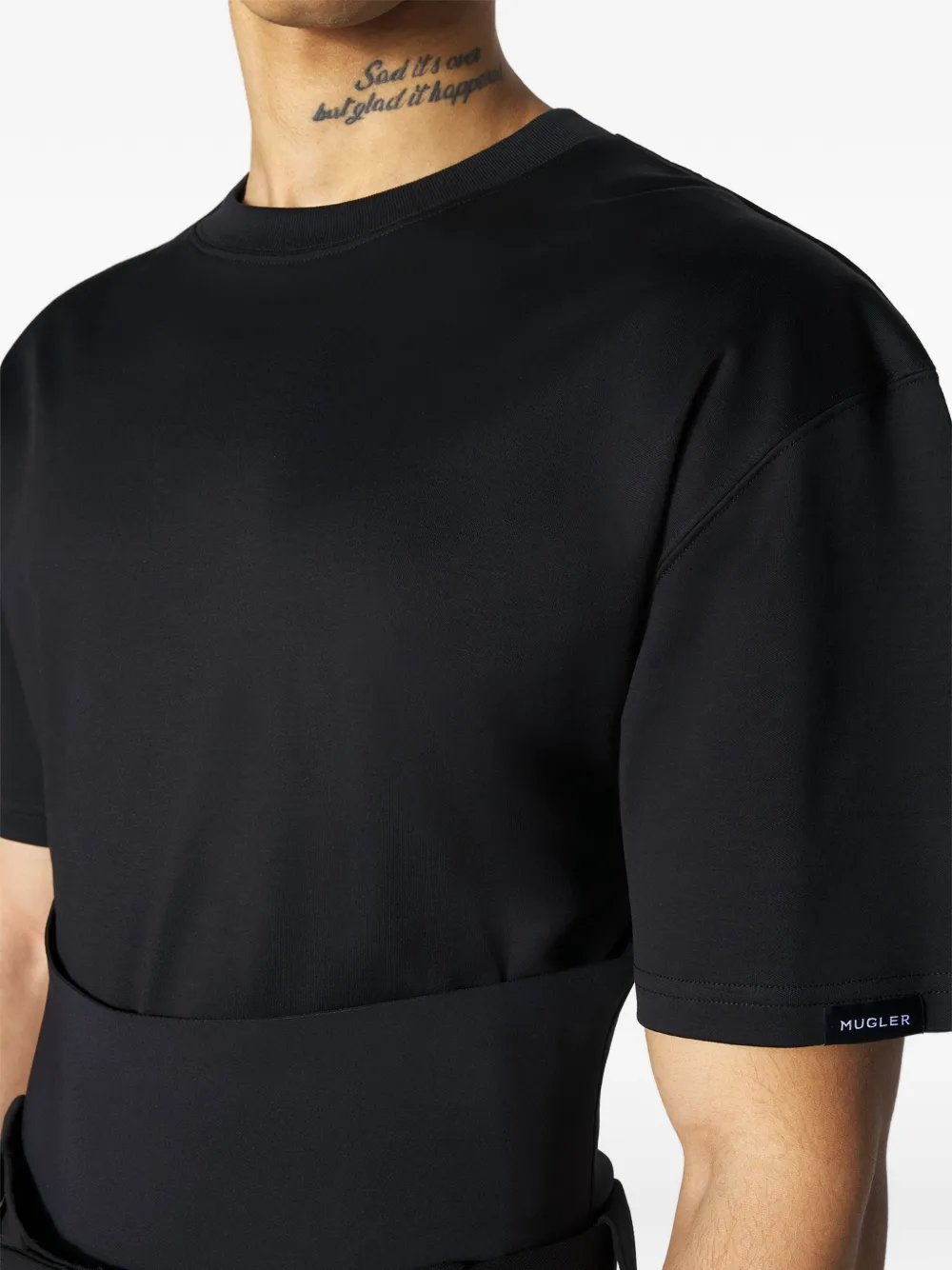 Mugler T-shirt met vlakken Zwart