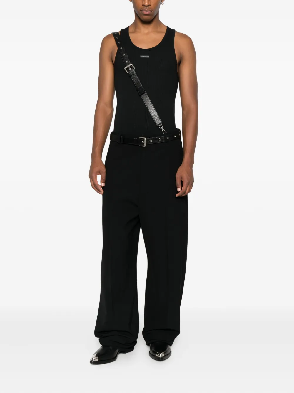 Mugler ribbed scoop-neck tank top | Vests & Tank Tops | Image 2
