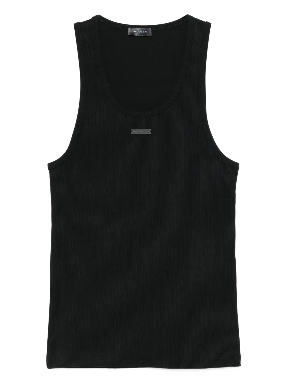 Mugler ribbed scoop-neck tank top Zwart