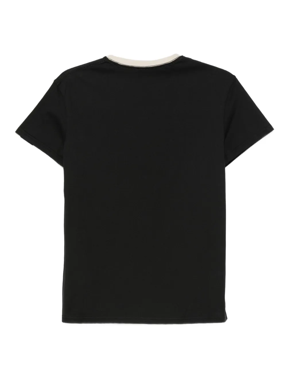 Mugler contrast-collar cotton T-shirt - Zwart