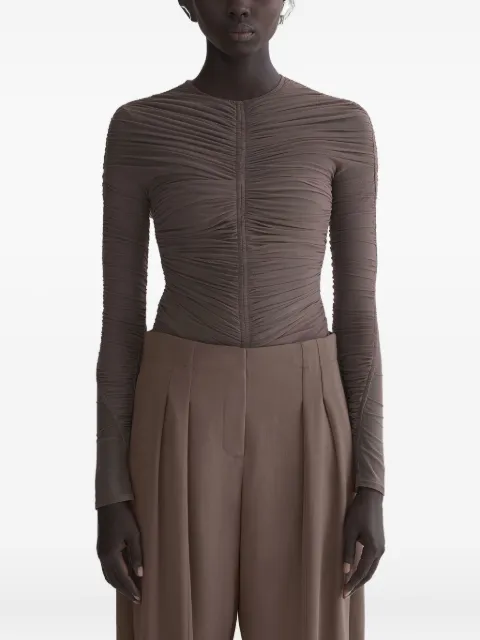 Mugler gathered long-sleeve T-shirt