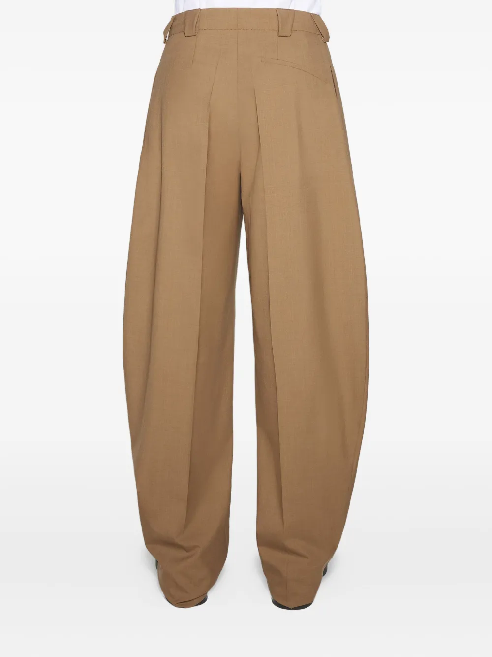 Mugler Geplooide broek in ballonvorm Beige