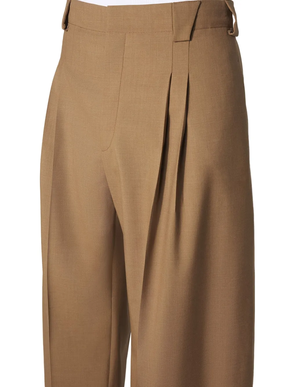 Mugler Geplooide broek in ballonvorm Beige