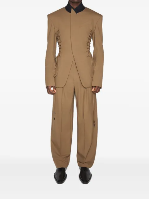 Mugler pleated balloon-shape trousers