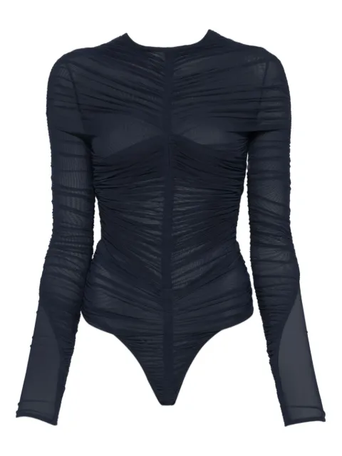 Mugler gathered mesh bodysuit