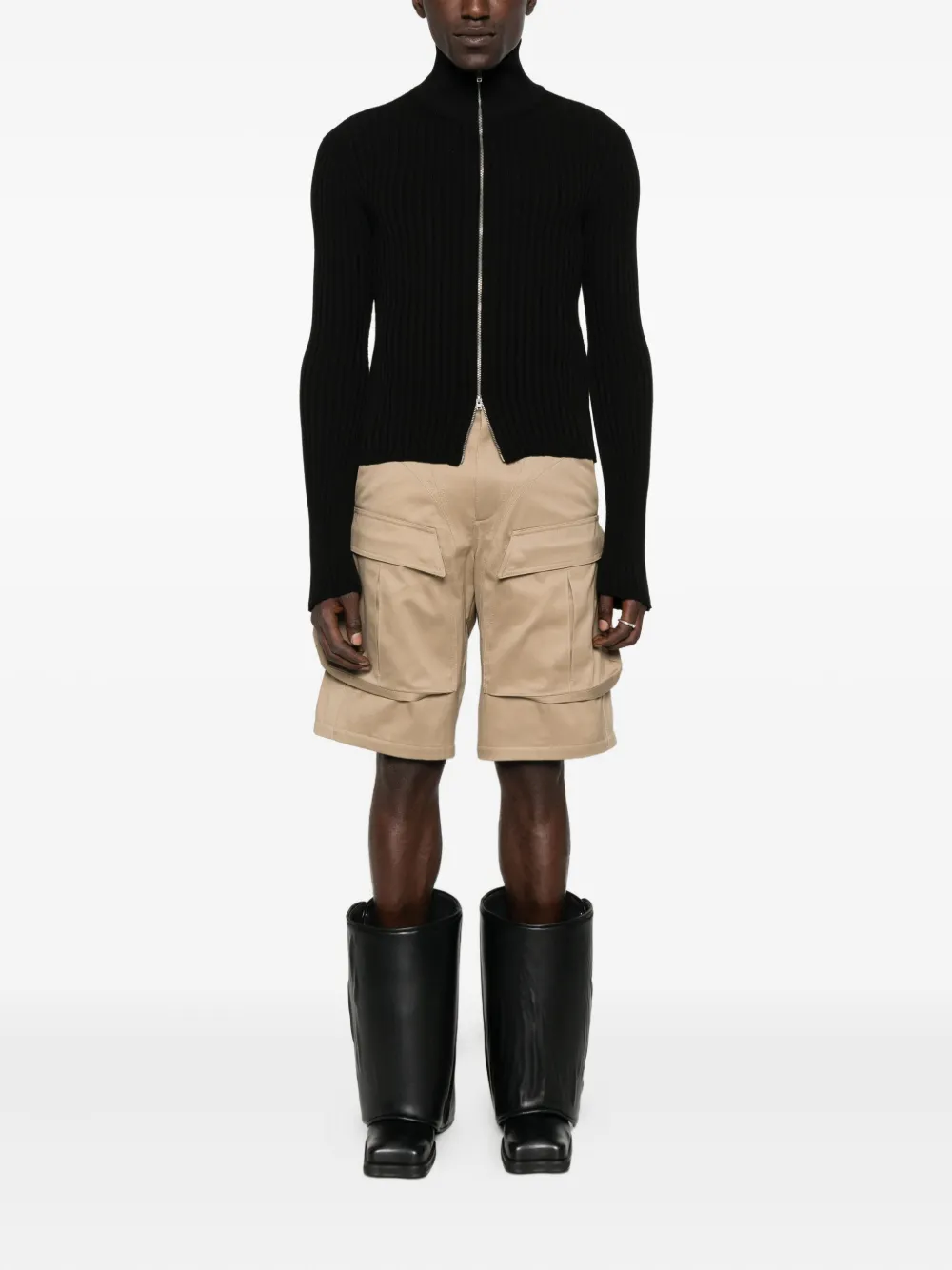 Mugler cotton cargo shorts - Beige