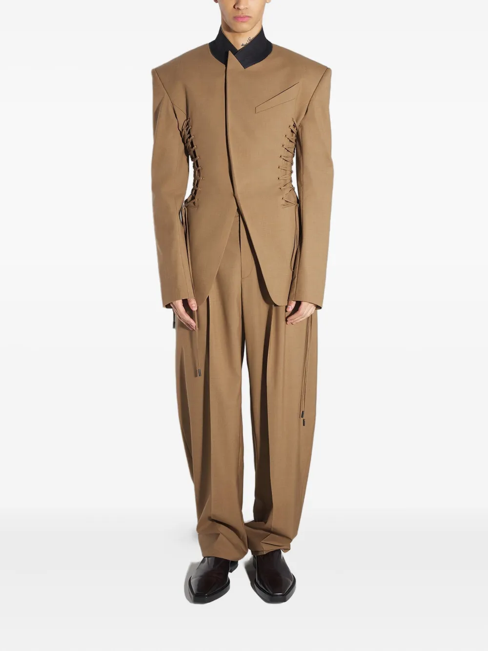 Mugler lace-up panel tailored jacket | Suit & Dinner Jackets | Image 2