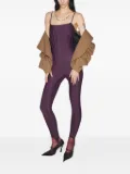 Mugler corset-detail jumpsuit - Purple