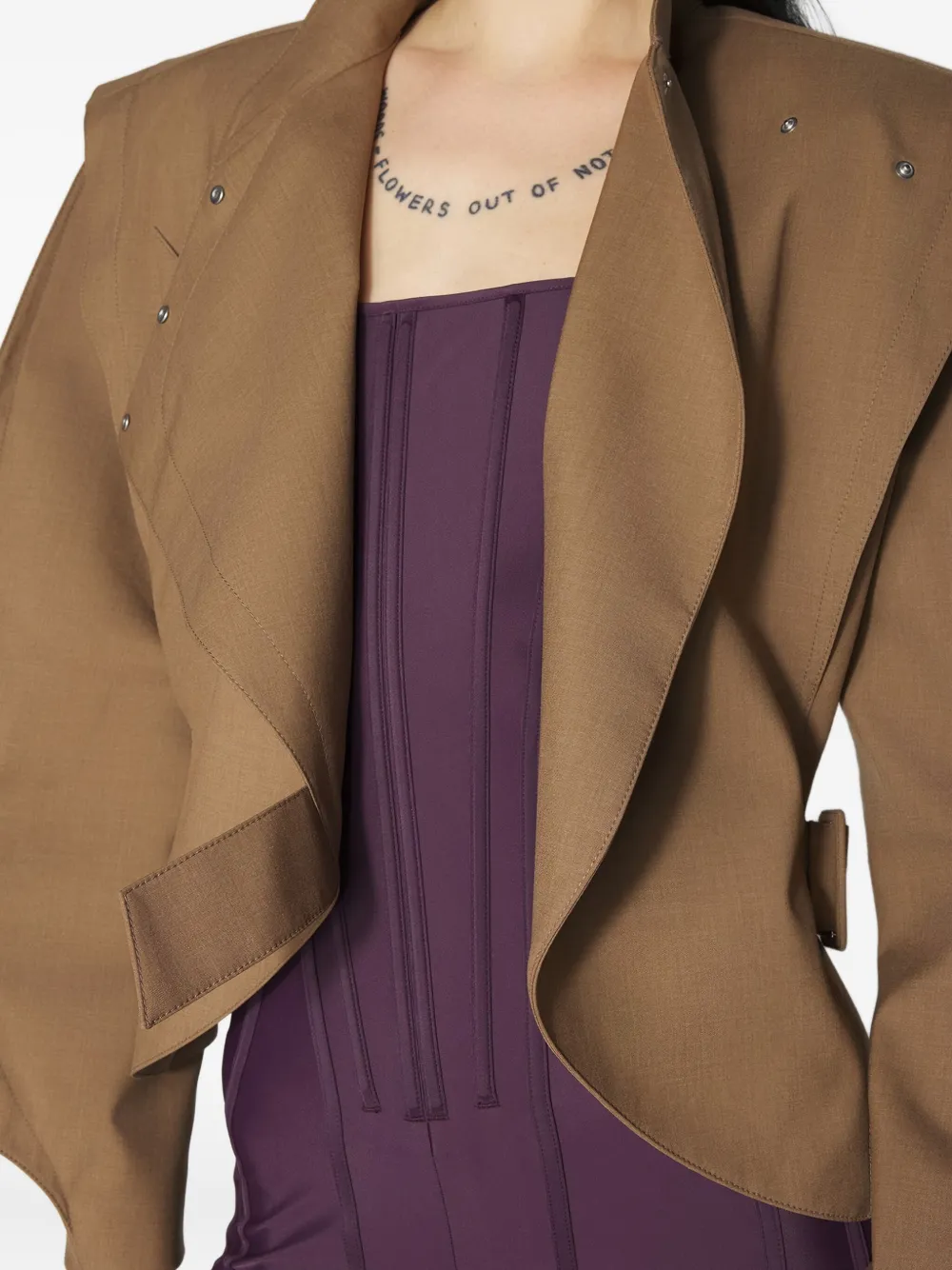 Mugler Jumpsuit met korset-detail Paars