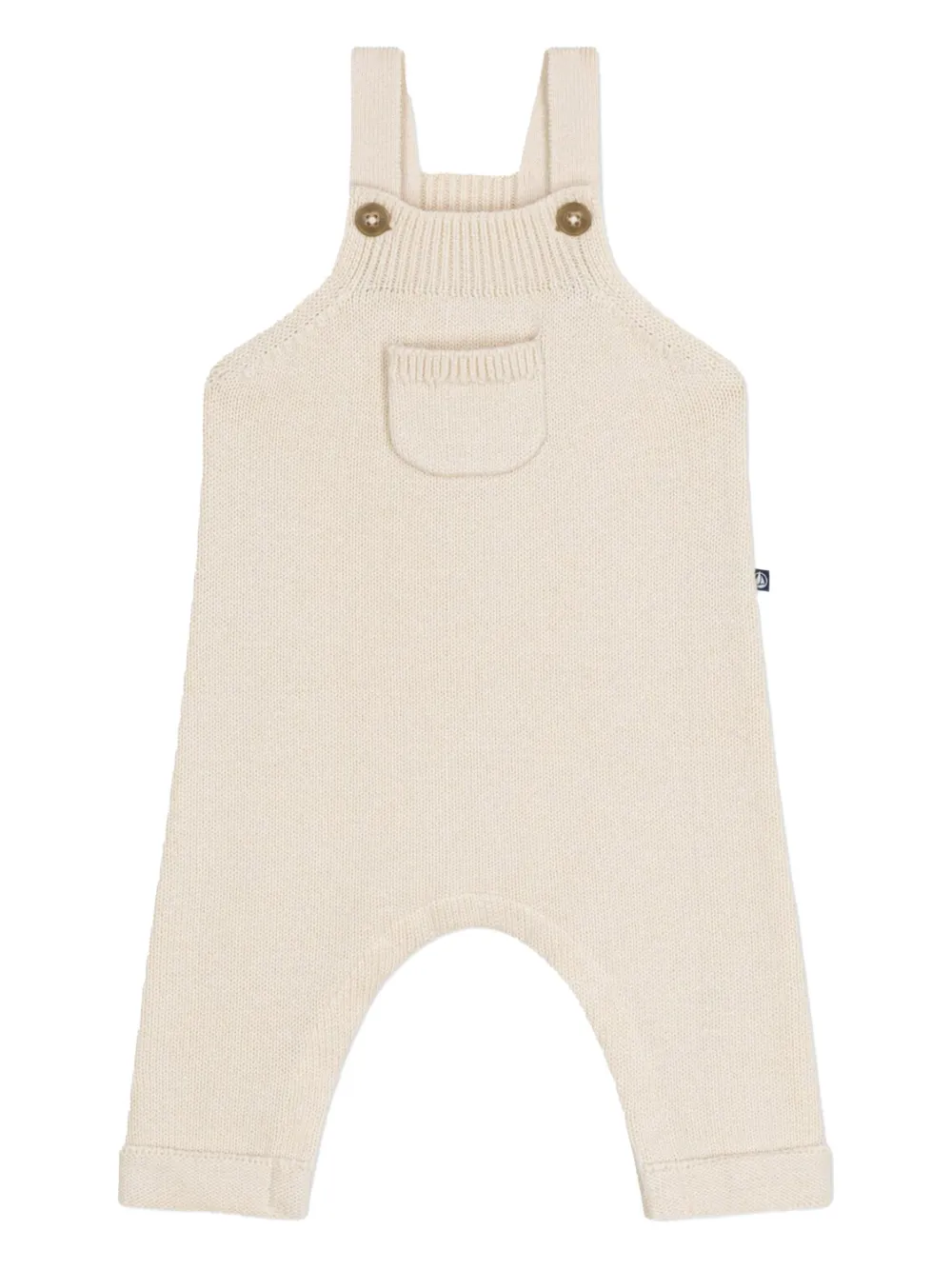 Petit Bateau patch-pocket romper Beige