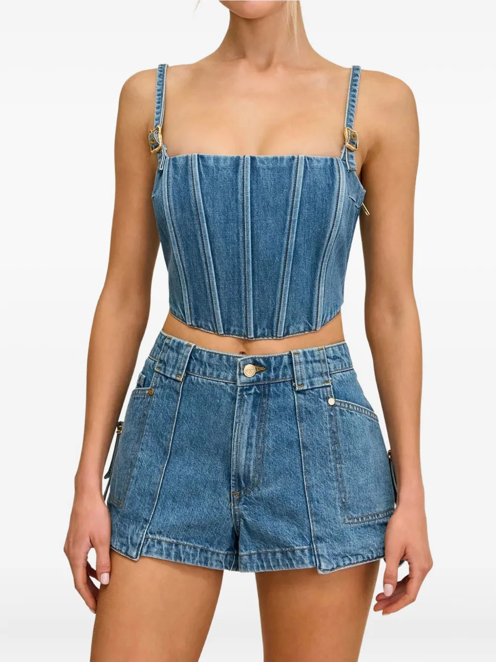 Cult Gaia Lauren denim tank top | Vests & Tank Tops | Image 2