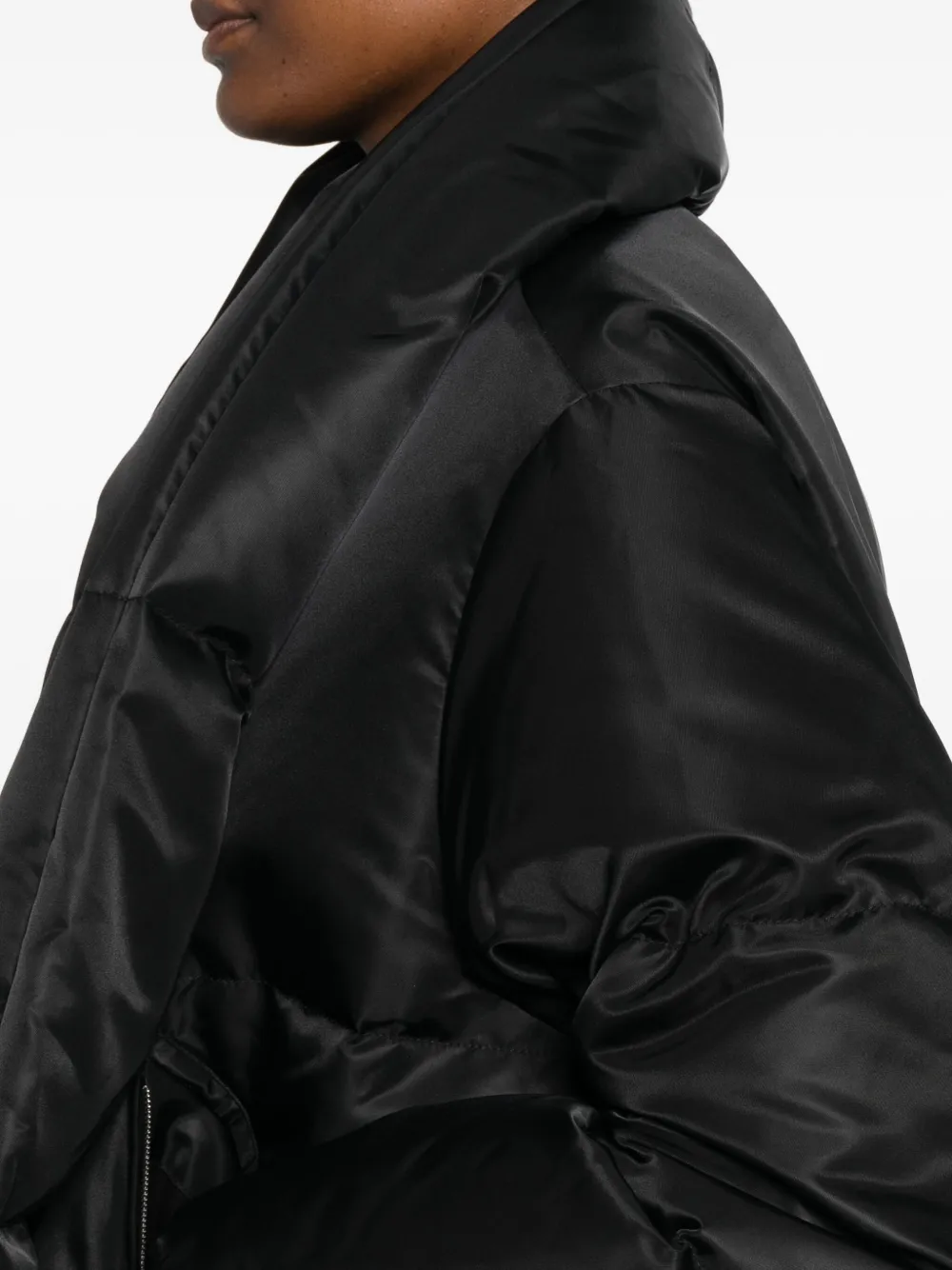 MM6 Maison Margiela quilted puffer jacket Zwart