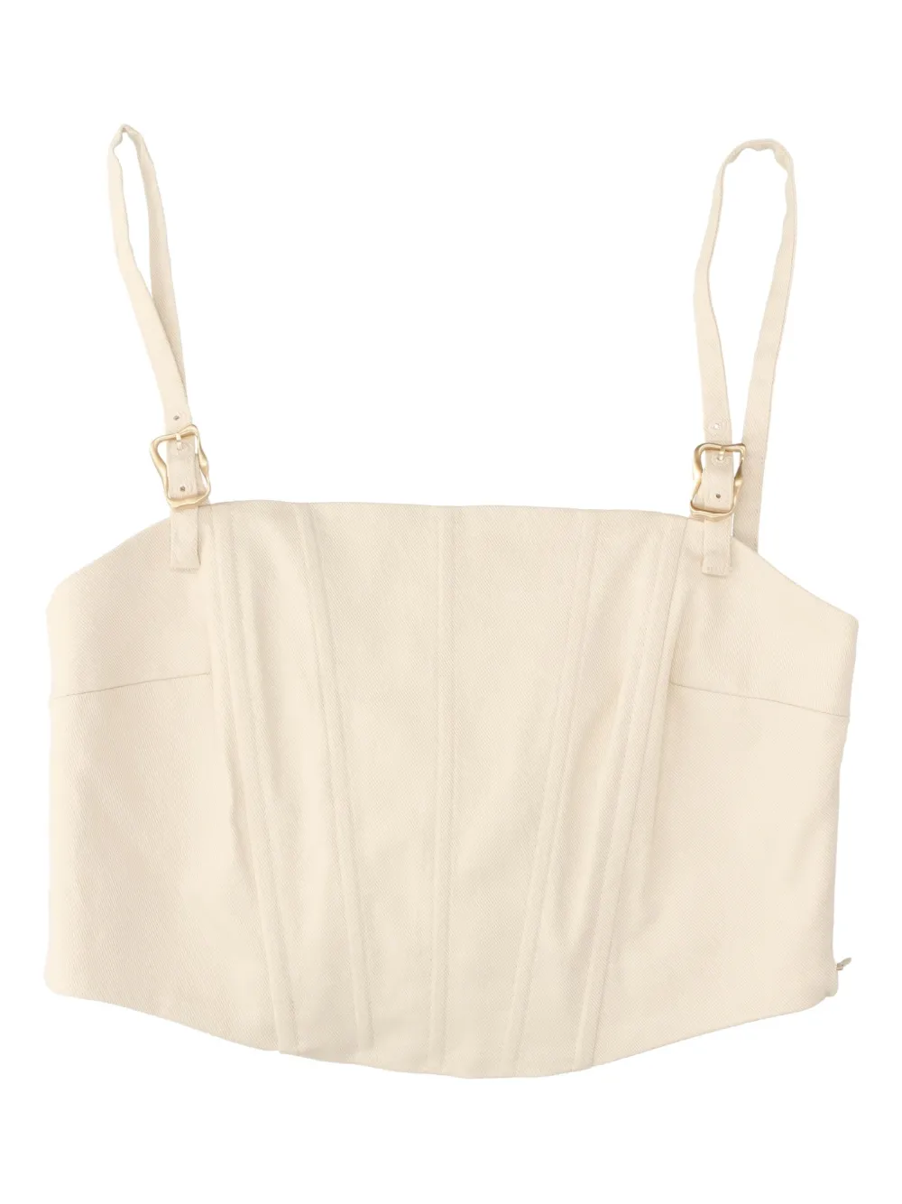 Cult Gaia Loren buckle-strap corset top | Neutrals | Image 1