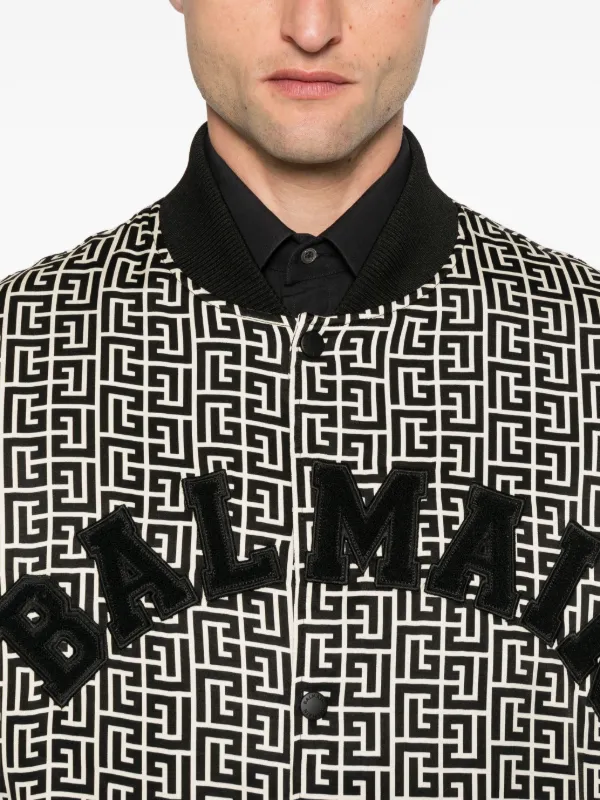 ジャケット BALMAIN JACKET (CF1SK449XI07 0PA) BALMAIN Asymmetric Bomber Jacket XL (IT 52) rrp £1350- | eBay