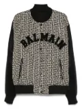 Balmain geometric-pattern bomber jacket - Black