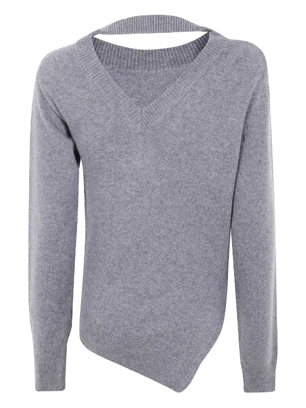 Róhe Two-way Deconstructed Sweater in Grey