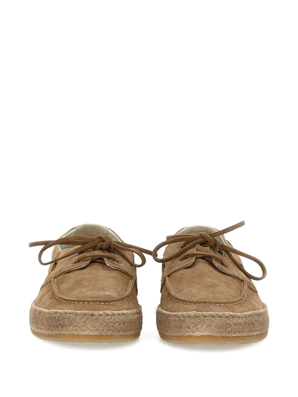 corvari 1933 Velour suede boat shoes Brown