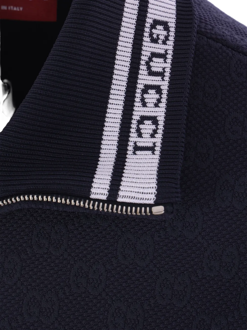 Gucci Gg-pattern Zip-up Sweatshirt In Blue
