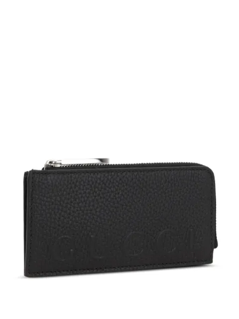 Gucci embossed-logo zip-fastening cardholder