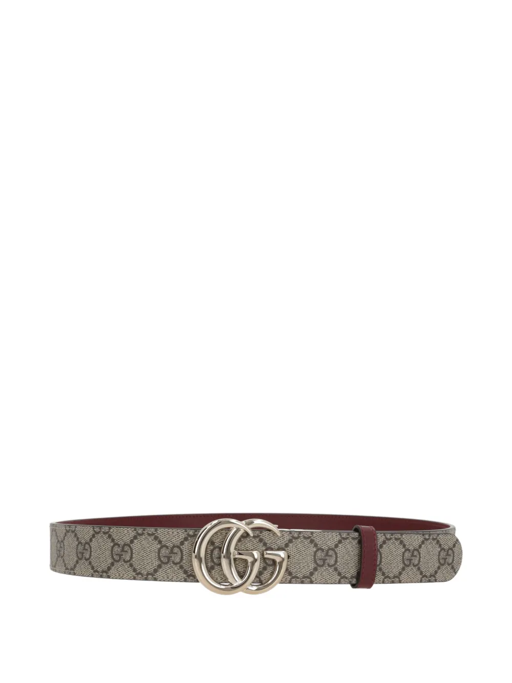 Gucci Omkeerbare leren riem met GG-gesp Bruin