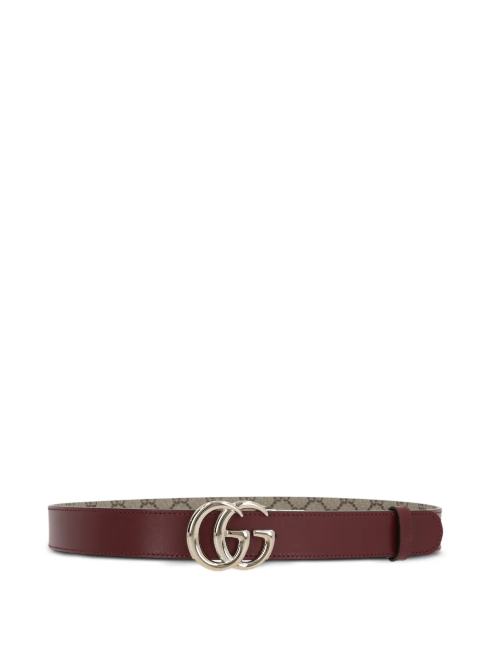 Gucci Omkeerbare leren riem met GG-gesp Bruin