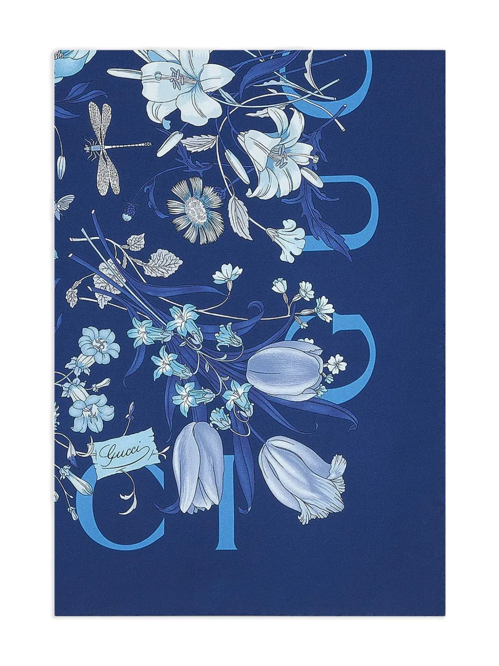 Gucci floral-print scarf | Blue | Image 1
