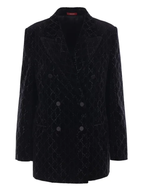 Gucci crystal-embellished velvet blazer