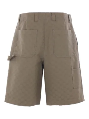 グッチ ブルー デラベ バミューダ ショーツ GG ジャカード SS25 24-25AW グッチ 軽量 GG ナイロン ジャカード ショーツ (GUCCI