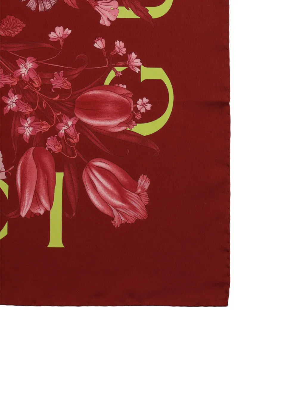 Gucci floral-print scarf - Rood