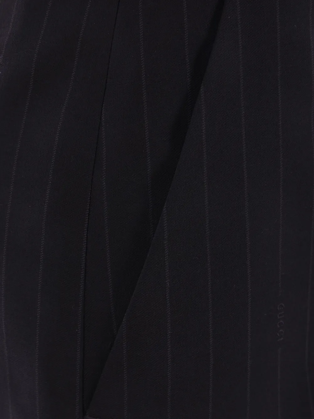 Gucci Wollen broek met krijtstreep jacquard Zwart