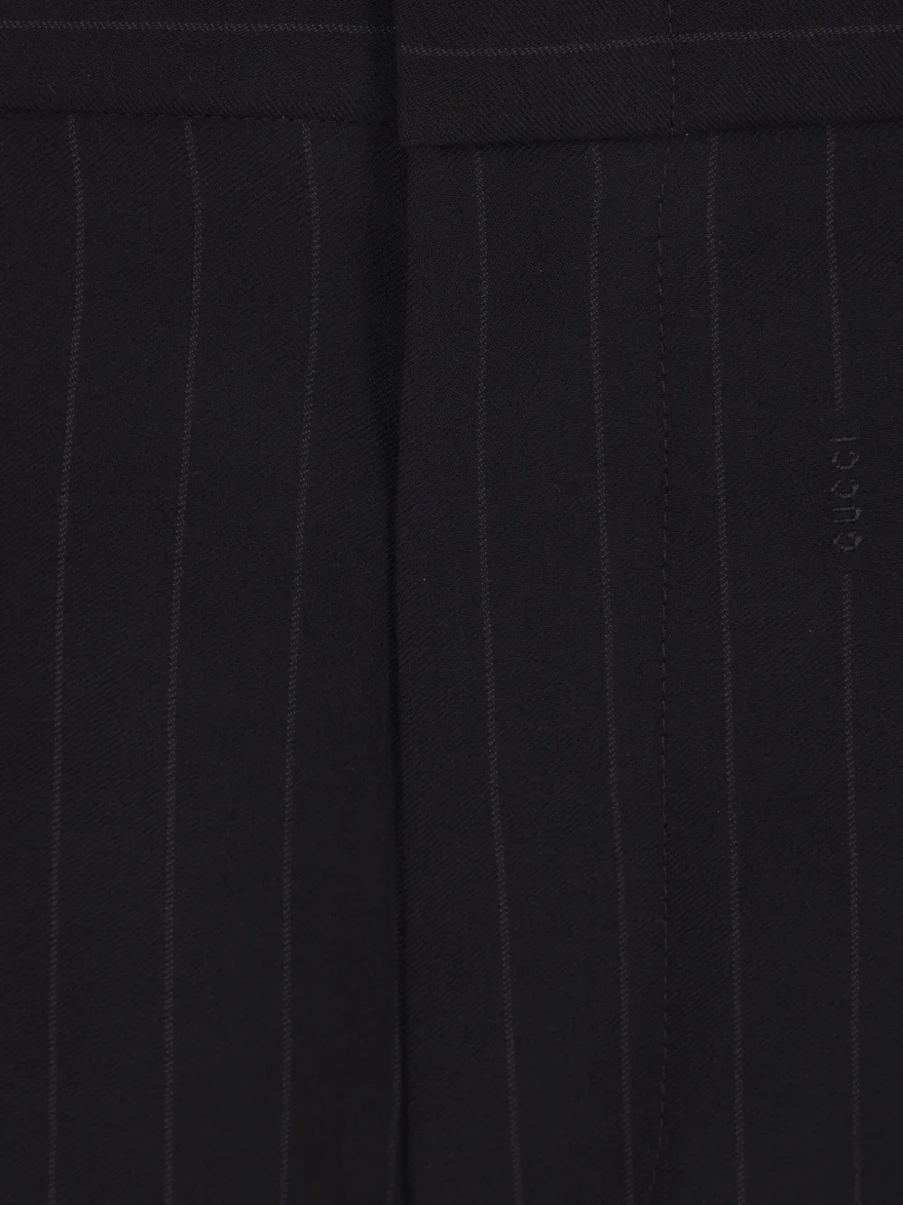 Gucci Wollen broek met krijtstreep jacquard Zwart