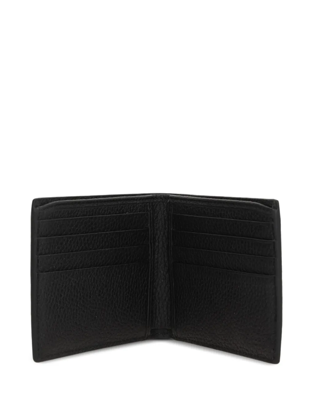 Gucci Leren portemonnee met logo-reliëf Zwart
