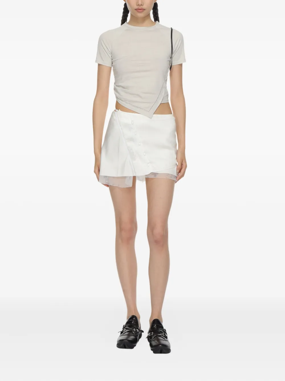 Hyein Seo asymmetrical tie-detail top | T恤 | Image 2