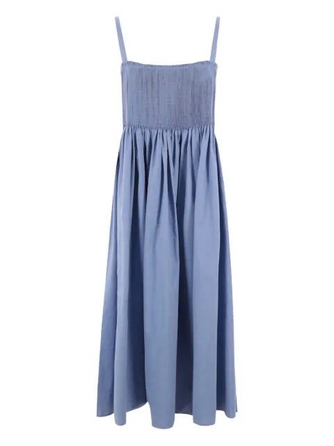 RENATA BRENHA shirred-detail cotton midi dress