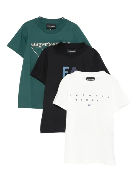 Emporio Armani Kids طقم تيشيرت بطبعة شعار الماركة (3 قطع)